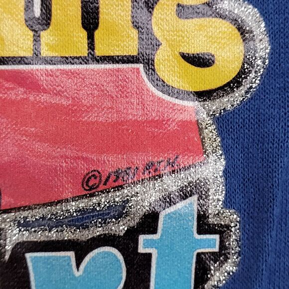 Vintage 1981 PTH Funny Lazy Shirt S/M 18x23 Blue - Picture 2 of 11